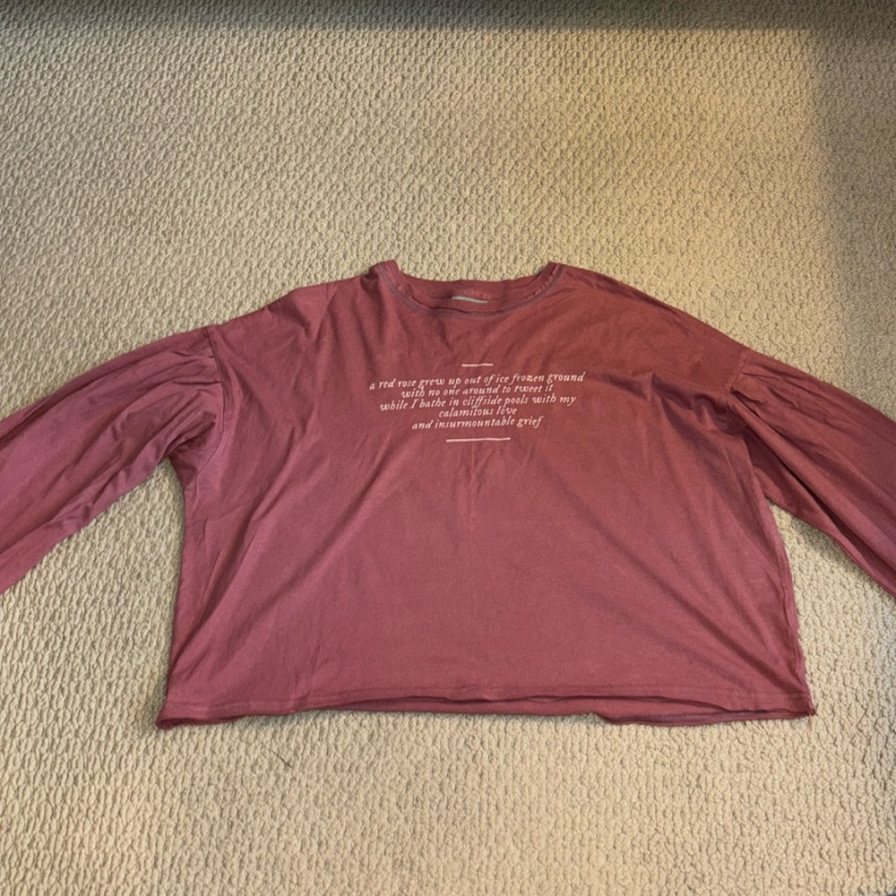 Taylor Swift, long sleeved lyric tshirt